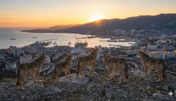 Обнаружение волчьей стаи в Новороссийске главная