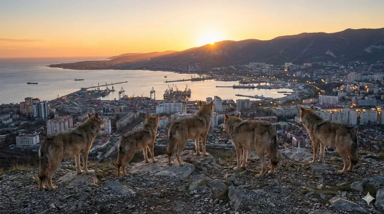 Обнаружение волчьей стаи в Новороссийске главная