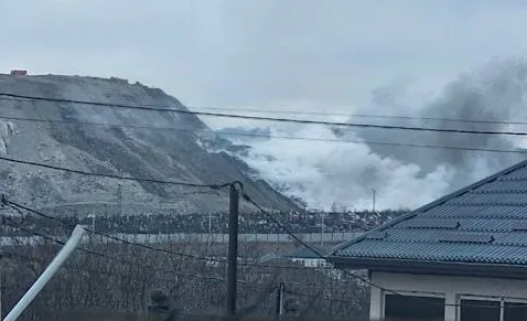 Обвал новороссийской свалки привёл к новому пожару мусорного полигона