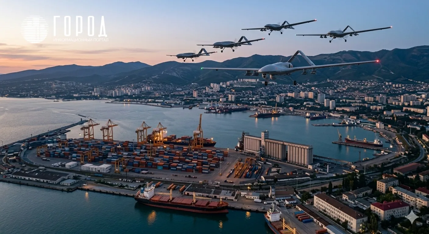 Новороссийск подвергся атакам БПЛА и безэкипажных катеров